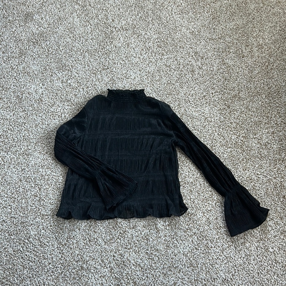See-Through Black Sparkly Top